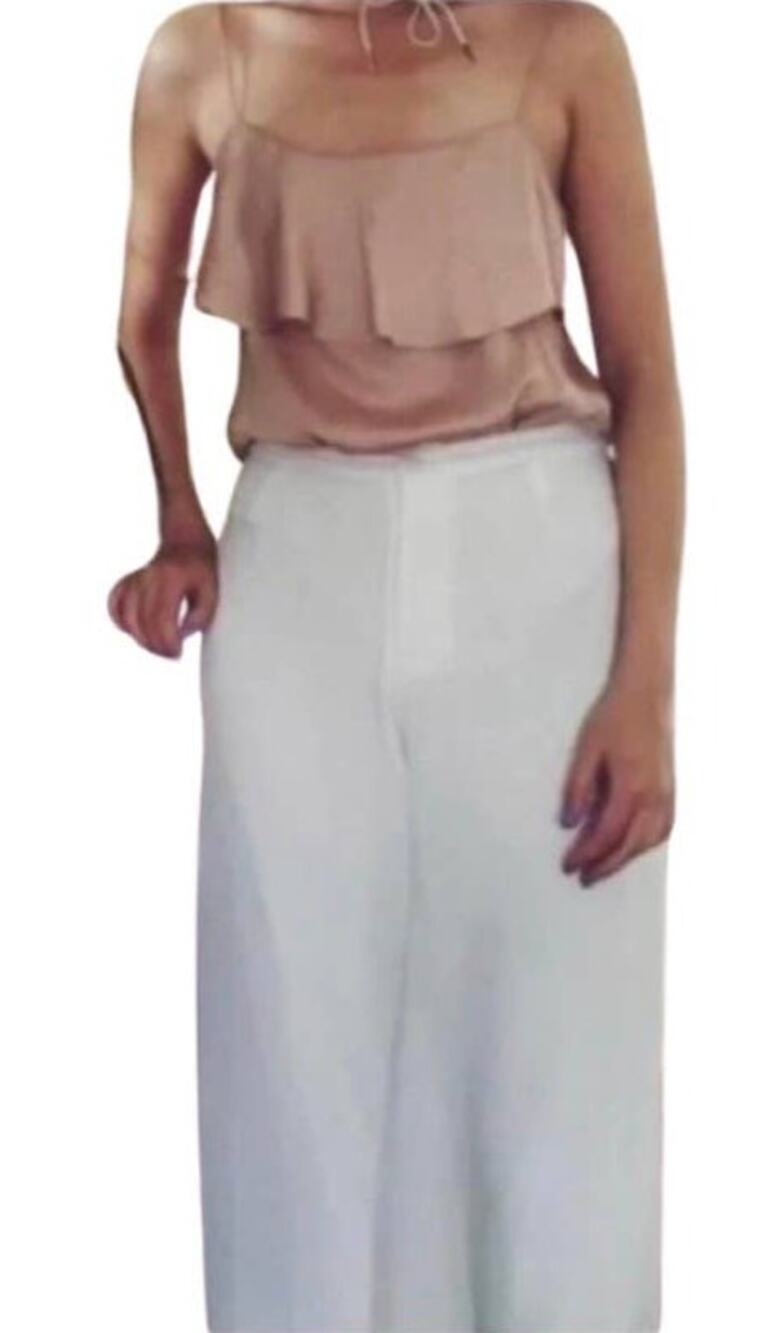 Zara basic blush colored cami with ruffle
